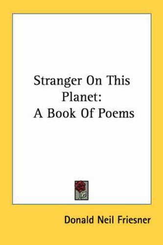 Cover image for Stranger on This Planet: A Book of Poems