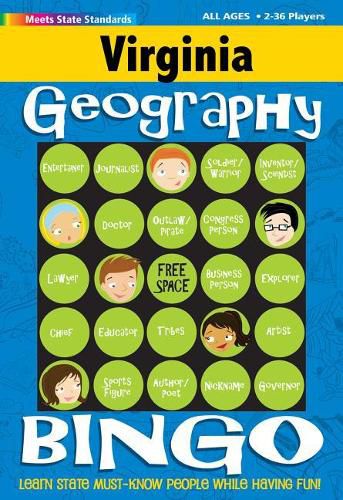 Cover image for Virginia Geography Bingo Game!