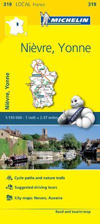 Cover image for Nievre, Yonne - Michelin Local Map 319: Map