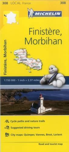 Cover image for Finistere, Morbihan - Michelin Local Map 308: Map