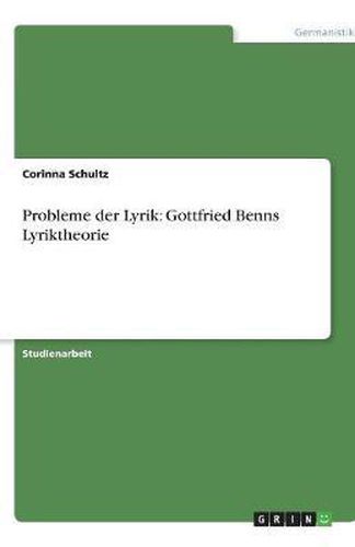Cover image for Probleme der Lyrik: Gottfried Benns Lyriktheorie