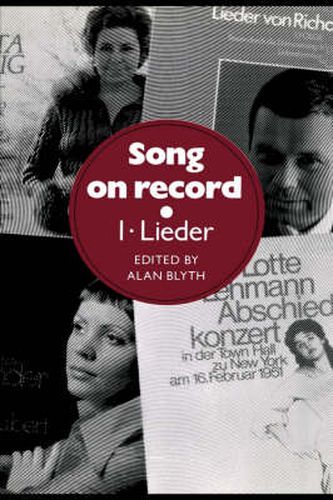 Cover image for Song on Record: Volume 1, Lieder