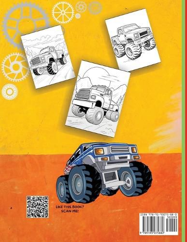 Monster Truck Coloring Book for Boys Ages 4-8