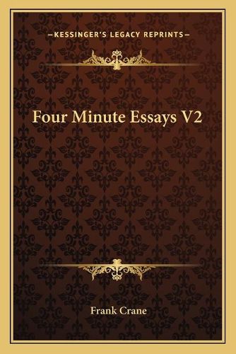 Cover image for Four Minute Essays V2