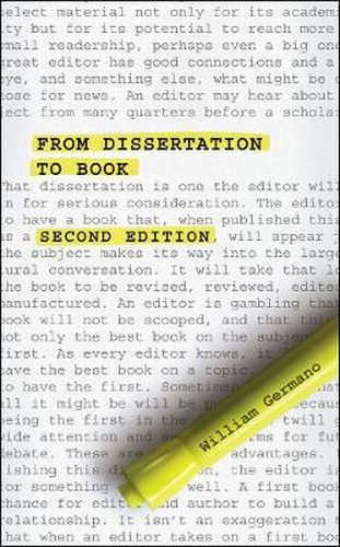 Cover image for From Dissertation to Book, Second Edition