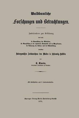 Cover image for Waldbauliche Forschungen Und Betrachtungen