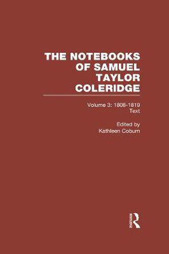 Cover image for Coleridge Notebooks V3 Text