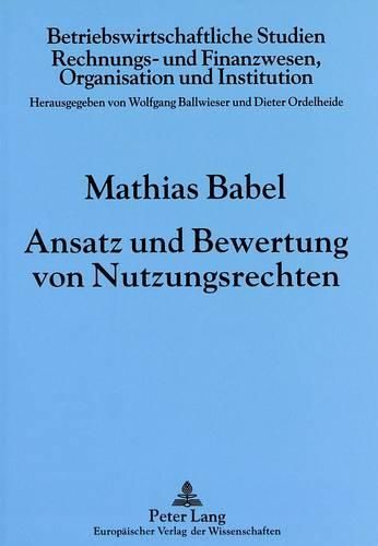 Cover image for Ansatz Und Bewertung Von Nutzungsrechten