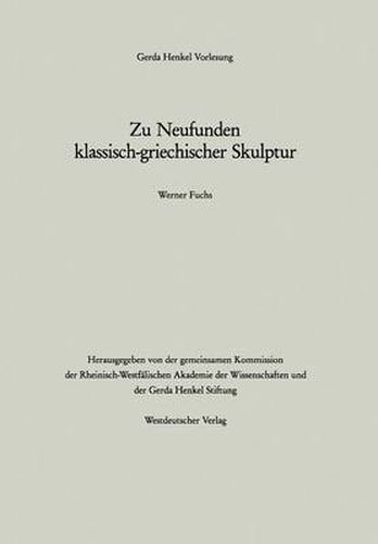 Cover image for Zu Neufunden Klassisch-Griechischer Skulptur