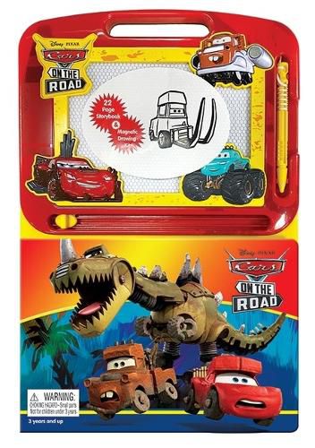 Cover image for Disney Cars: On the Road - Activity Book Learning, Writing, Sketching with Magnetic Drawing Doodle Pad for Kids