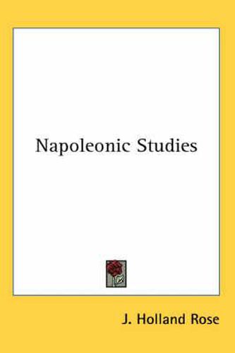 Cover image for Napoleonic Studies