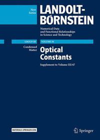 Cover image for Optical Constants: Supplement to Volume III/47