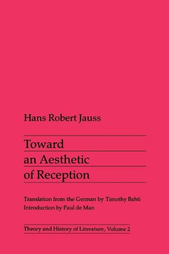 Cover image for Toward an Aesthetic of Reception