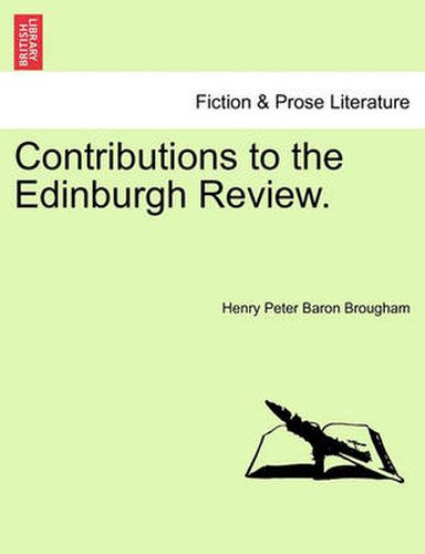 Cover image for Contributions to the Edinburgh Review.