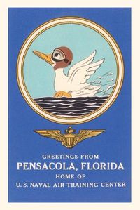 Cover image for Vintage Journal 'Naval Air Center, Pensacola, Florida, Duck with Goggles