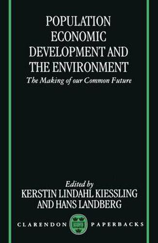 Cover image for Population, Economic Development and the Environment