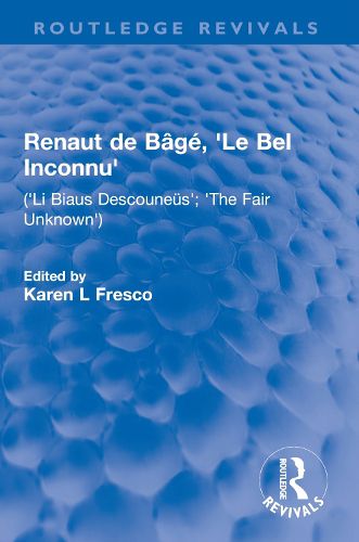 Cover image for Renaut de Bage, 'Le Bel Inconnu'