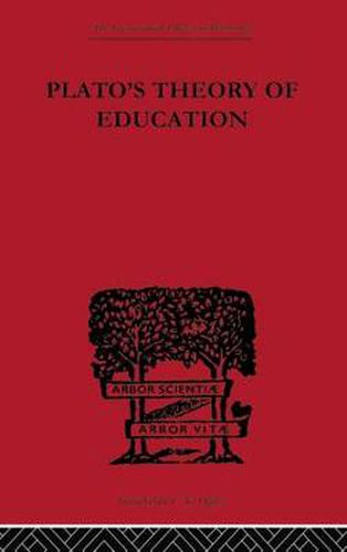 Cover image for Plato's Theory of Education