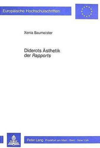 Cover image for Diderots Aesthetik Der Rapports