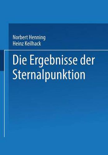 Cover image for Die Ergebnisse Der Sternalpunktion