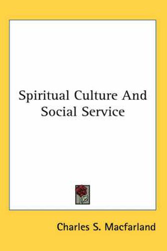 Cover image for Spiritual Culture and Social Service