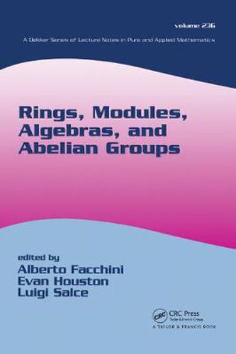 Cover image for Rings, Modules, Algebras, and Abelian Groups