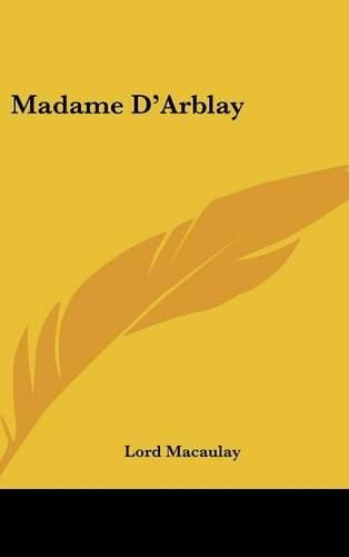 Madame D'Arblay