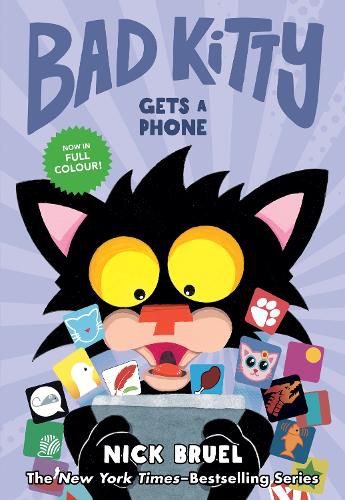 Cover image for Bad Kitty Gets a Phone (Bad Kitty: The Graphic Novel #1)