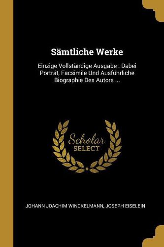Cover image for Saemtliche Werke