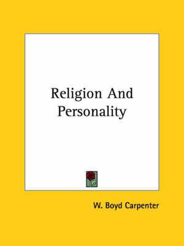 Cover image for Religion and Personality