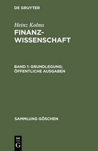 Cover image for Grundlegung. OEffentliche Ausgaben