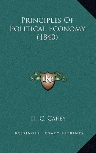 Cover image for Principles of Political Economy (1840)