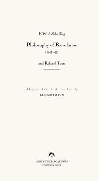 Cover image for Philosophy of Revelation (1841-42) and Related Texts