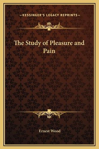 Cover image for The Study of Pleasure and Pain