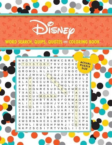 Cover image for Disney Word Search, Quips, Quotes and Coloring Book