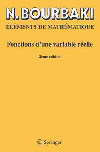 Cover image for Fonctions D'Une Variable Reelle: Theorie Elementaire