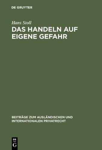 Cover image for Das Handeln auf eigene Gefahr