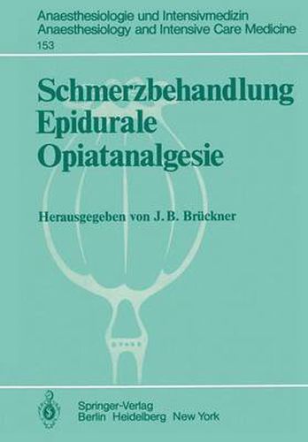 Cover image for Schmerzbehandlung Epidurale Opiatanalgesie