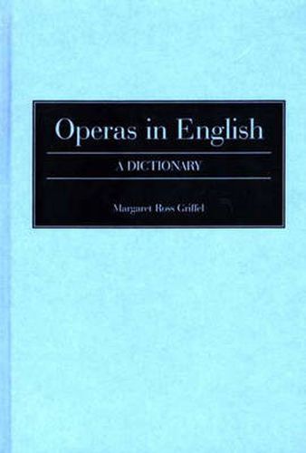 Cover image for Operas in English: A Dictionary