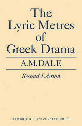 Cover image for Lyric Metres of Greek Drama