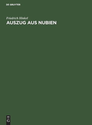 Cover image for Auszug aus Nubien