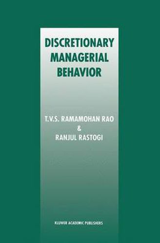 Cover image for Discretionary Managerial Behavior