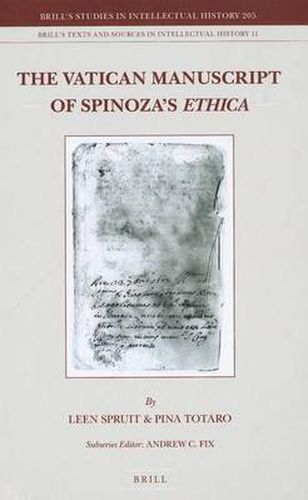 Cover image for The Vatican Manuscript of Spinoza's Ethica