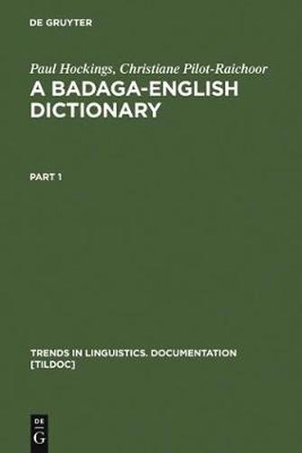 Cover image for A Badaga-English Dictionary