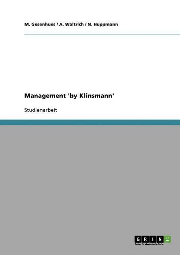 Cover image for Management 'by Klinsmann