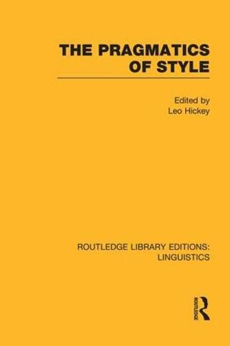 Cover image for The Pragmatics of Style