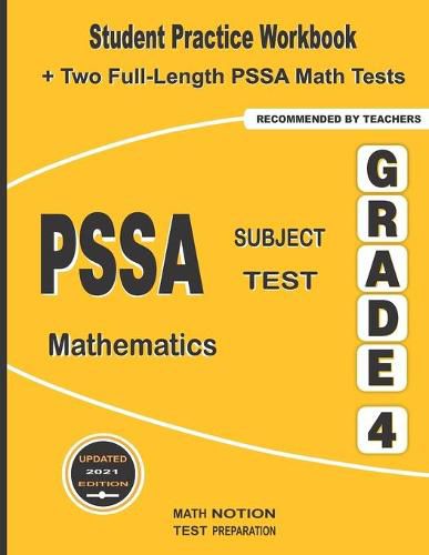 Cover image for PSSA Subject Test Mathematics Grade 4: Student Practice Workbook + Two Full-Length PSSA Math Tests