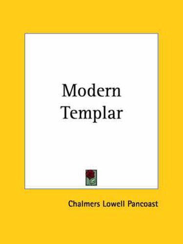 Cover image for Modern Templar (1932)