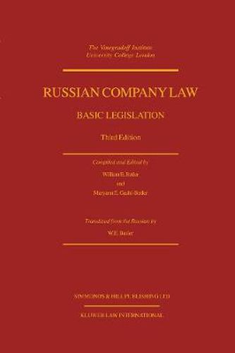 Cover image for Russian Company Law: Basic Legislation