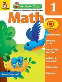 Cover image for At-Home Tutor: Math, Grade 1 Workbook